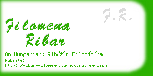 filomena ribar business card